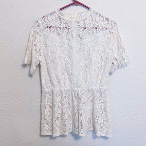 To Brief Ivory Lace Top - Medium 🩷